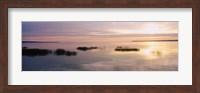 Framed Sunset over a lake, Chequamegon Bay, Lake Superior, Wisconsin, USA