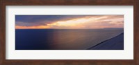 Framed Clouds over a lake at dusk, Lake Michigan, Michigan, USA