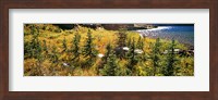 Framed High angle view of a lake, Iceberg Lake, US Glacier National Park, Montana, USA