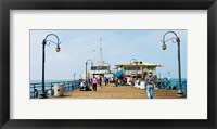 Framed Tourists on Santa Monica Pier, Santa Monica, Los Angeles County, California, USA