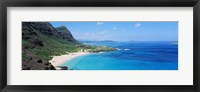 Framed High angle view of a coast, Makapuu, Oahu, Hawaii, USA