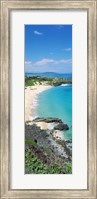 Framed High angle view of a beach, Makapuu, Oahu, Hawaii, USA