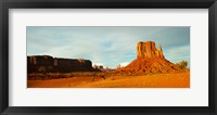 Framed Buttes Rock Formation with Blue Sky at Monument Valley