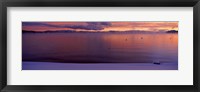 Framed Lake at sunset, Lake Tahoe, California