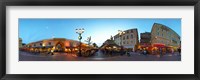 Framed Street with buildings at dusk, Nice, Alpes-Maritimes, Provence-Alpes-Cote d'Azur, France