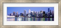 Framed Vancouver skyline, British Columbia, Canada