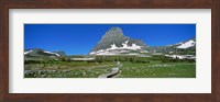 Framed Hidden Lake Nature Trail at US Glacier National Park, Montana, USA