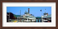 Framed Minne Ha Ha Steamboat at dock, Lake George, New York State, USA
