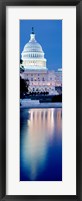 Framed Capitol Building Reflecting in the Water, Washington DC