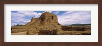 Framed Close up of church ruins, Pecos National Historical Park, New Mexico, USA