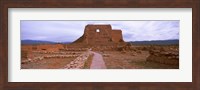 Framed Church ruins in Pecos National Historical Park, New Mexico, USA