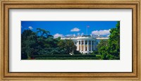 Framed Facade of a government building, White House, Washington DC
