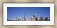 Framed Gateway Arch with city skyline in the background, St. Louis, Missouri