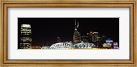 Framed Skylines and Shelby Street Bridge at night, Nashville, Tennessee