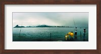 Framed People fishing, Guanabara Bay, Niteroi, Rio de Janeiro, Brazil