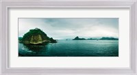 Framed Small island in the ocean, Niteroi, Rio de Janeiro, Brazil