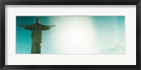 Framed Low angle view of Christ The Redeemer, Corcovado, Rio de Janeiro, Brazil