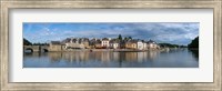 Framed Medieval town at the waterfront, St. Goustan, Auray, Gulf Of Morbihan, Morbihan, Brittany, France