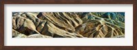 Framed Rock formation on a landscape, Zabriskie Point, Death Valley, Death Valley National Park, California