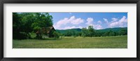 Framed Barn in a field, Cades Cove, Great Smoky Mountains National Park, Tennessee, USA