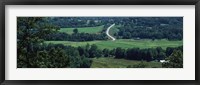 Framed Winding road passing through a landscape, East Central, Missouri, USA