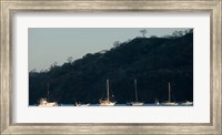 Framed Boats in the sea, Hermosa Beach, Costa Rica