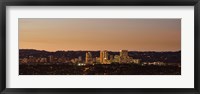 Framed Century City at night, Los Angeles, California