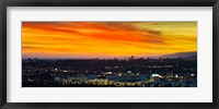 Framed Cityscape at dusk, Sony Studios, Culver City, Santa Monica, Los Angeles County, California, USA