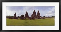 Framed 9th century Hindu temple Prambanan on Java Island, Indonesia