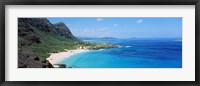 Framed High angle view of a coast, Makapuu, Oahu, Hawaii, USA