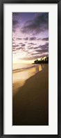 Framed Beach at sunset, Lanikai Beach, Oahu, Hawaii, USA