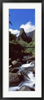 Framed Stream flowing through a valley, Iao Needle, Iao Valley, Wailuku, Maui, Hawaii, USA