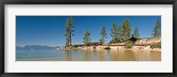 Framed Sand Harbor at morning, Lake Tahoe, Nevada, USA