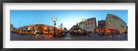 Framed Street with buildings at dusk, Nice, Alpes-Maritimes, Provence-Alpes-Cote d'Azur, France