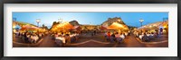 Framed People having outdoor dining at evening, Nice, Provence-Alpes-Cote d'Azur, France