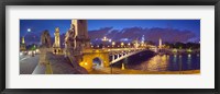 Framed Pont Alexandre III bridge at dusk, Seine River, Paris, Ile-de-France, France