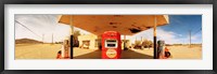 Framed Closed gas station, Route 66, USA