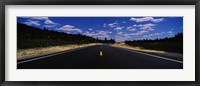 Framed Highway passing through landscape, New Mexico, USA