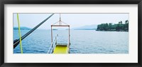 Framed Lake George viewed from a steamboat, New York State, USA