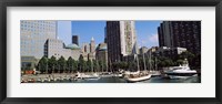 Framed Boats at North Cove Yacht Harbor, New York City (horizontal)