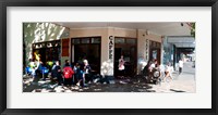 Framed Cafe on Oxford Street next to Paddington Uniting Church, Sydney, New South Wales, Australia