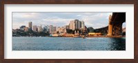 Framed Skyscrapers at the waterfront, McMahons Point, Sydney Harbor Bridge, Sydney Harbor, Sydney, New South Wales, Australia 2012