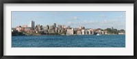 Framed Apartments and houses at the waterfront, Waruda Street, Kirribilli Avenue, Kirribilli, Sydney, New South Wales, Australia