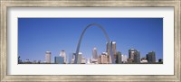 Framed Gateway Arch with city skyline in the background, St. Louis, Missouri