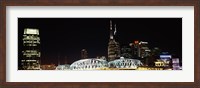 Framed Skylines and Shelby Street Bridge at night, Nashville, Tennessee