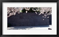 Framed Inscription of FDR's new deal speech written on stones at a memorial, Franklin Delano Roosevelt Memorial, Washington DC, USA