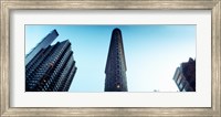 Framed Low angle view of the skyscrapers, Flatiron Building, 23rd Street, Manhattan, New York City, New York State, USA