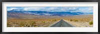 Framed Road passing through a desert, Death Valley, Death Valley National Park, California, USA