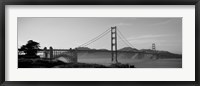 Framed Golden Gate Bridge in Black and White