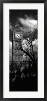 Framed Big Ben, London, England, United Kingdom (black and white)